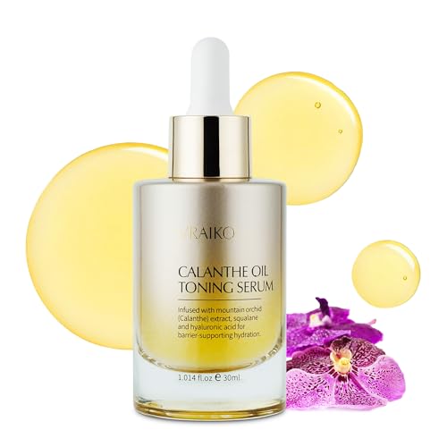 VRAIKO Calanthe Orchid Gua Sha Face Oil Serum 1 Fl Oz - Detox & Radiance