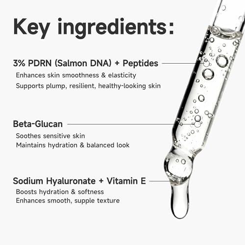Vectium Salmon DNA Facial Serum with Peptides - Hydrating & Soothing for All Skin Types, 30ml