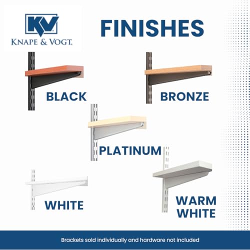 Adjustable Wood Shelf Bracket, 14-Inch Platinum, Heavy-Duty