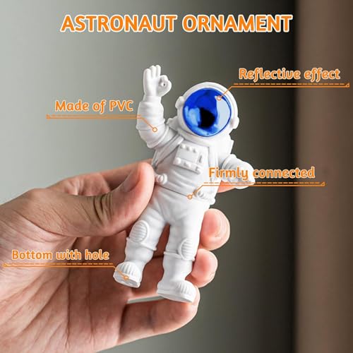 3 Pcs Astronaut Figurines - Cute Space Decor for Room & Cake Toppers