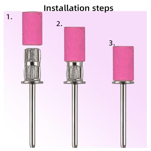 100 Pink 180 Grit Sanding Bands for Nail Drill - Professional Use