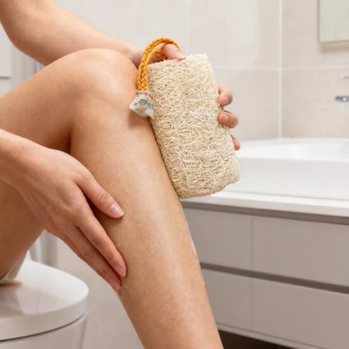 HVB Natural Loofah Exfoliating Bath Sponge - Pack of 4