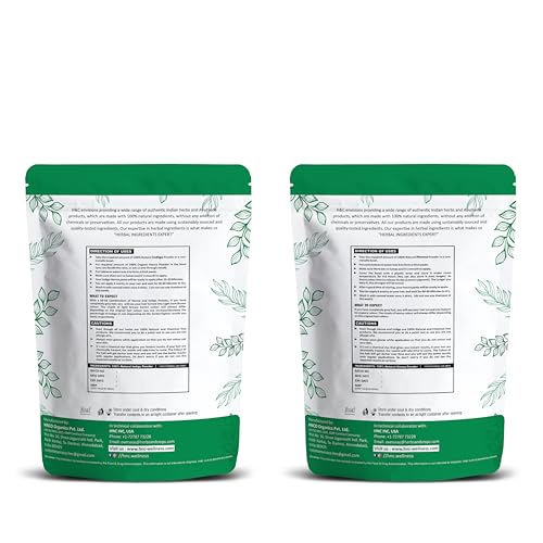 H&C Natural Henna and Indigo Hair Dye Powder Value Pack - 1 lb Total