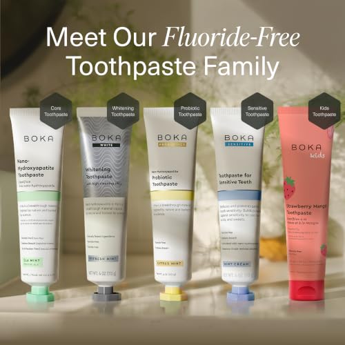 Boka Fluoride-Free Whitening Toothpaste for Sensitive Teeth - 1.3 Oz, 2PK