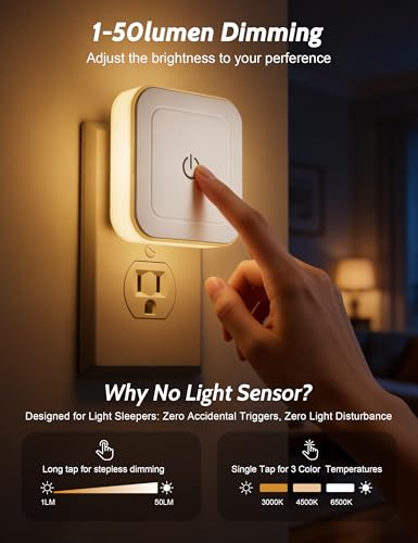 Sujeet LED Night Light 4-Pack with Stepless Dimming & 3CCT