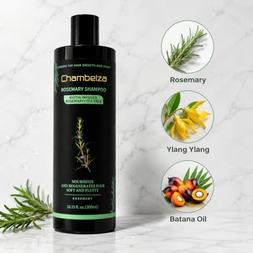 Chambelza Rosemary Shampoo for Hair Growth & Thinning Hair - 10.15 fl. oz