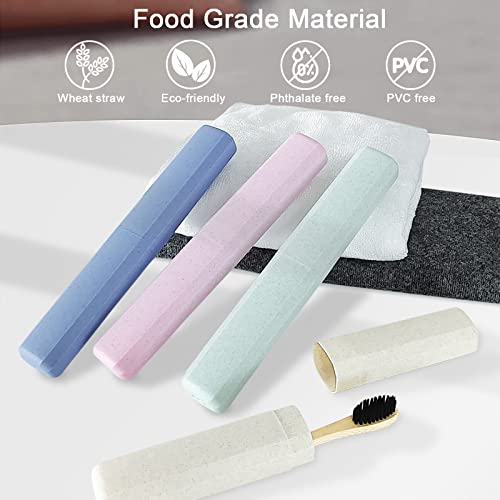 Mulbozy 8-Pack Travel Toothbrush Cases - Breathable & Durable, Pink, Blue, Beige, Green