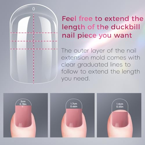 Krofaue Dual Toe Forms - 150pcs Reusable Gel Nail Molds for DIY