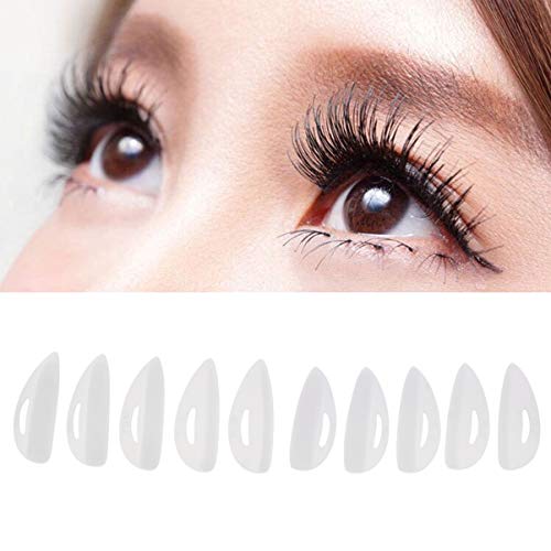 Lurrose Silicone Eyelash Lift Rods - 10 Pairs Reusable Lash Perming Pads