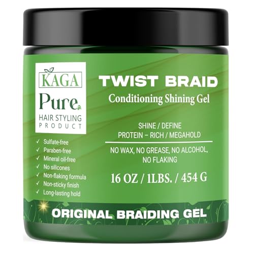 KAGA Neatbraid Professional Conditioning Shining Hair Gel - 16oz Strong Hold