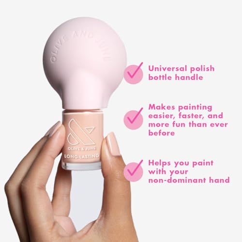 Olive & June The Poppy Universal Nail Polish Handle - Ergonomic Grip for Easy Manicures
