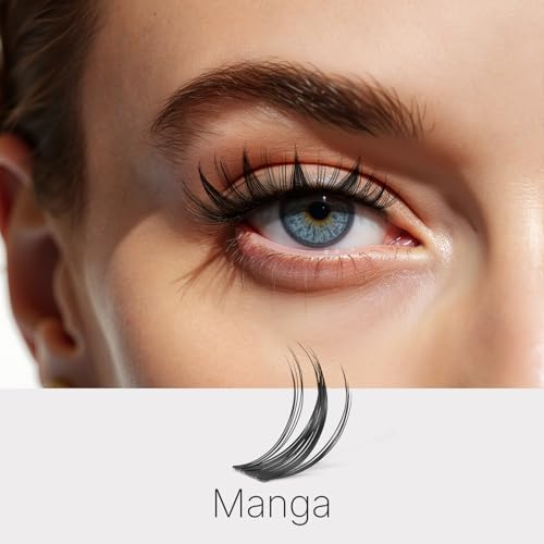 VEYESBEAUTY Manga Lash Clusters 12mm - DIY Individual Eyelash Extensions
