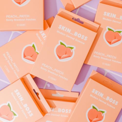 SKINBOSS Peach Hydrocolloid Butt Acne Patches - 12 Count