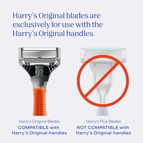 Harry's Original Shaving Kit for Men - 6 Razor Refills & Shave Gel