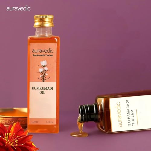 Auravedic Kumkumadi & Nalpamaradi Oil Duo - Ayurvedic Face & Body Massage