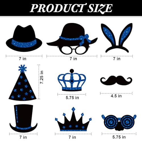Zonon 24 Pcs Photo Booth Props Set for Parties and Weddings