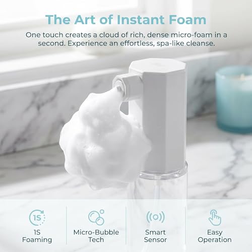 Rechargeable Touchless Foam Soap Dispenser for Kitchen & Bathroom
