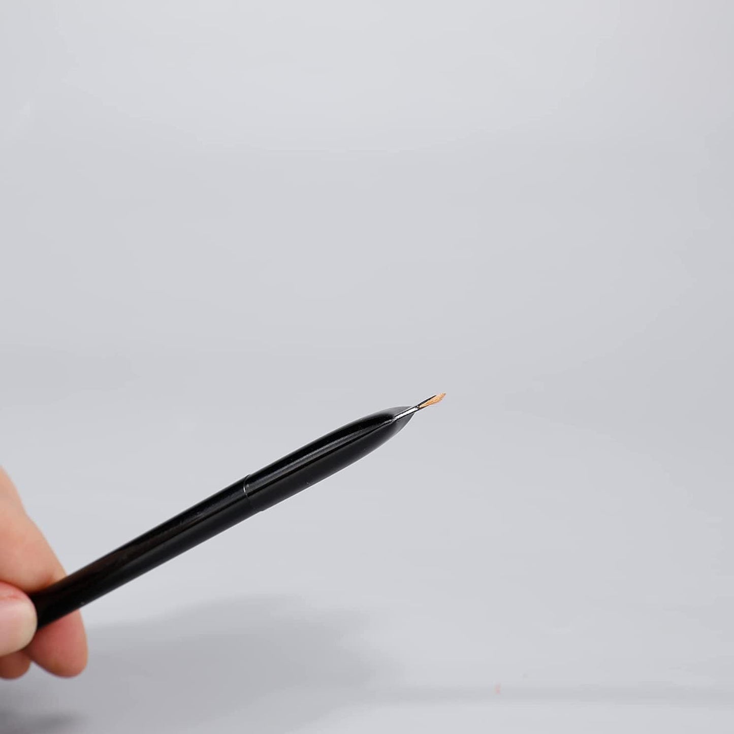 Ultra-Thin Eyebrow Brush Set - 3Pcs Angled Precision Eyeliner Brushes | Cruelty-Free Synthetic Bristles (Black)