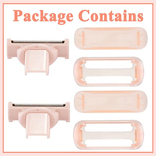 Flawless Nu Razor Replacement Heads, Rose Gold Plated Body With Covers, Compatible Hair Remover Head for Finishing Touch Women's Razor (2 Count)
