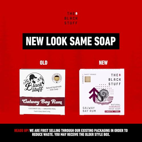 The Black Stuff All-Natural Bar Soap for Men - Galway Bay Rum