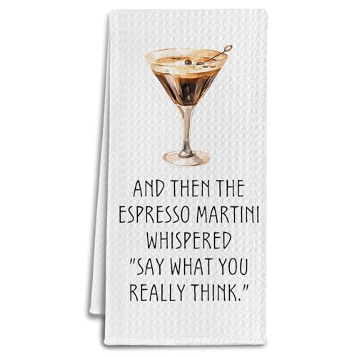 Espresso Martini Kitchen Towels - Decorative Hand Towels for Home