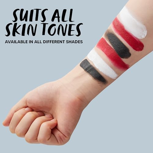 Spooktacular Creations Halloween Makeup Palette 3 Colors Multicolor Face Body Paint Waterproof Zombie Skeleton for Adult