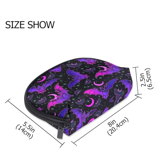 MNSRUU Skull 16 Gothic Purple Women Cosmetic Bag Travel Organizer Small Makeup Pouch