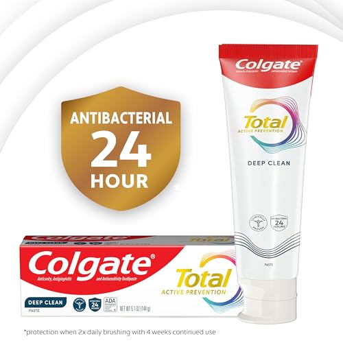 Colgate Total Deep Clean Mint Toothpaste 5.1 oz, 3 Pack - Anticavity Fluoride Formula