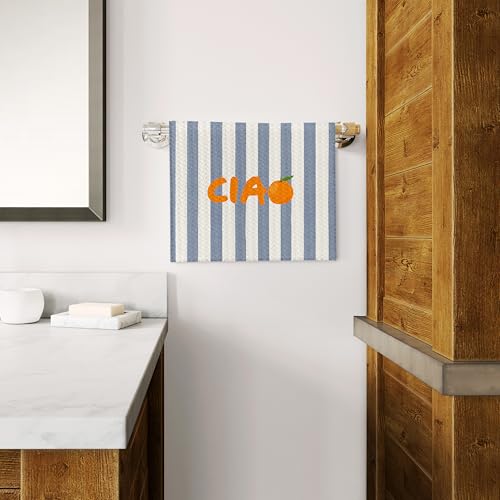 Ciao Italian Orange Kitchen Towels - 16x24 Inch Ultra-Absorbent