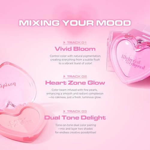 lilybyred Luv Beam Cheek Duo - Heart-Shaped Dual-Tone Powder Blush