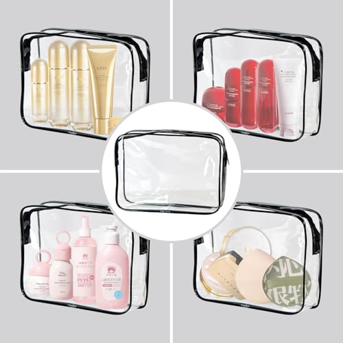 2-Pack TSA Approved Clear Toiletry Bags - Water-Resistant Travel Organizers