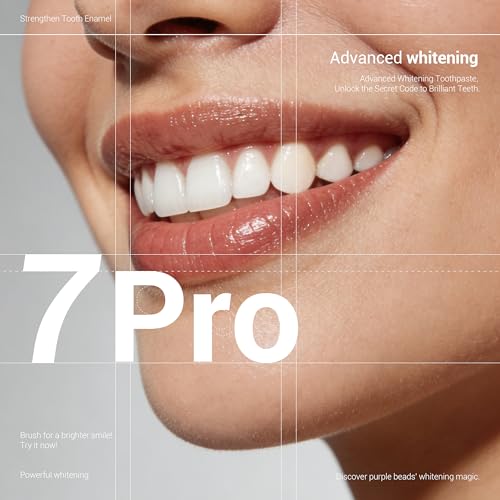 MSDRWIKEY 7-Pro Deep Whitening Toothpaste - Fluoride-Free Mint Formula