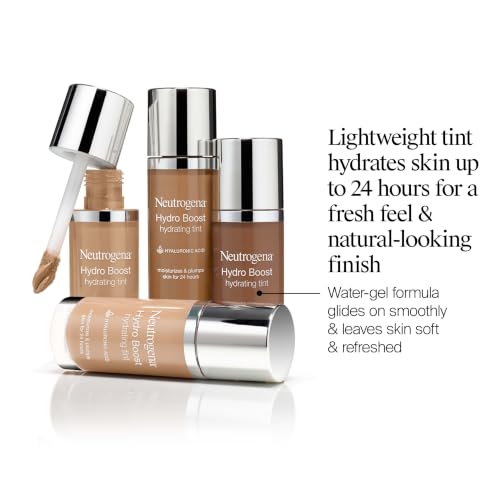 Neutrogena Hydro Boost Hydrating Tint Foundation, Buff 30 - Lightweight Oil-Free Makeup for Dry Skin