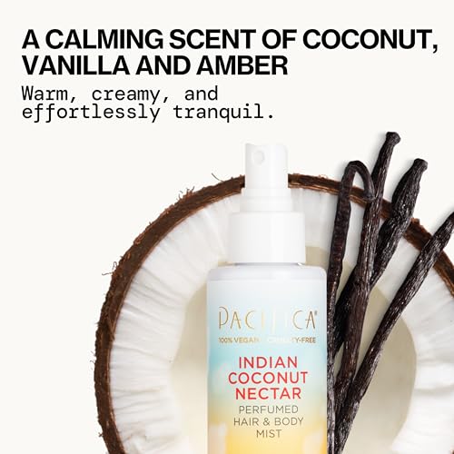 Pacifica Indian Coconut Nectar Hair & Body Mist - Vegan & Paraben-Free 5 Fl Oz
