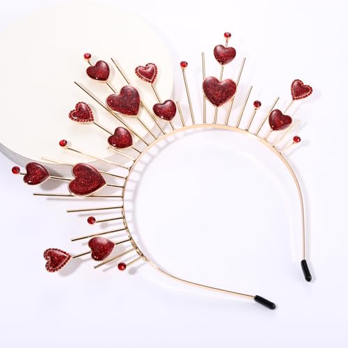 Valentine's Day Glitter Heart Headband - Cupid Costume Hair Accessory