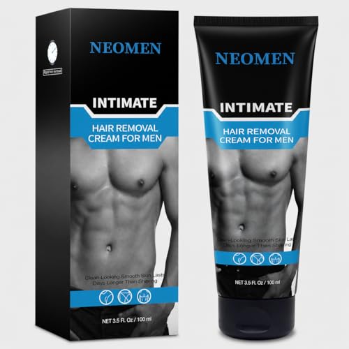 NEOMEN Intimate Hair Removal Cream for Men - Sensitive Skin Formula, 3.5 Oz