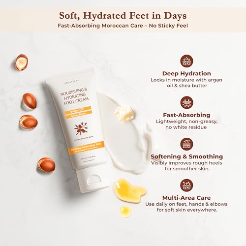 Argaviva Foot Cream for Dry Cracked Heels with Argan Oil & Shea Butter