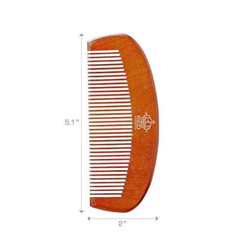 Red by Kiss Premium Wood Beard Comb for Gentle Grooming
