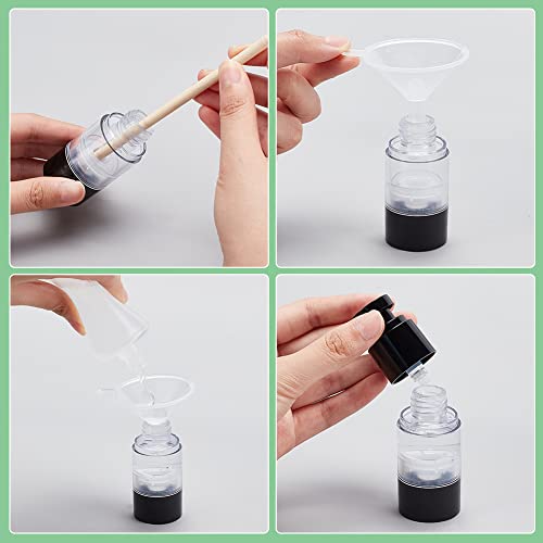BENECREAT 4 Pack 100ml Airless Pump Bottles - Refillable Travel Containers