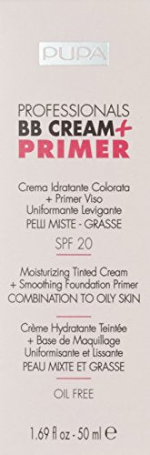 PUPA BB Cream + Primer for Oily Skin - SPF 20, 002 Sand