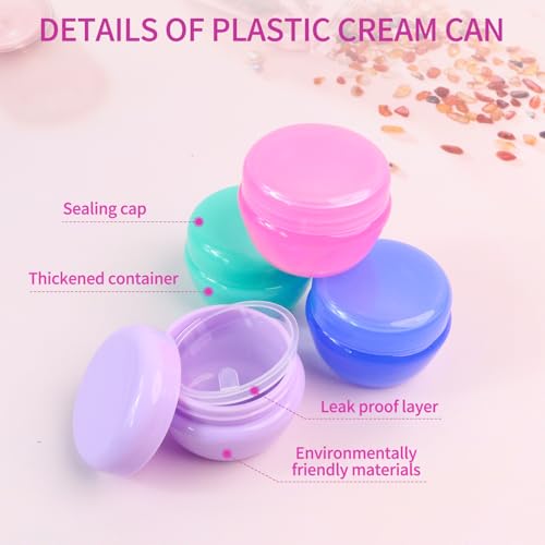 GAQWOK 6-Pack 20ml Travel Containers for Creams & Lotions