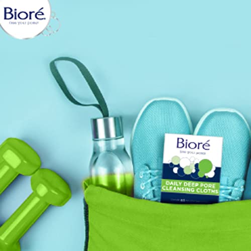 Bioré Daily Deep Pore Cleansing Wipes - 60 Count Facial Cloths