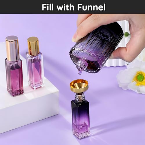 Segbeauty 10pc Golden Clear Perfume Refill Tool Kit - 10ml