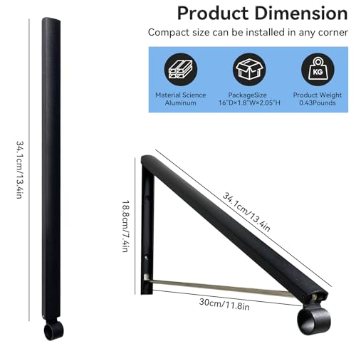 Retractable Wall Mounted Drying Rack - Aluminum Clothes Hanger