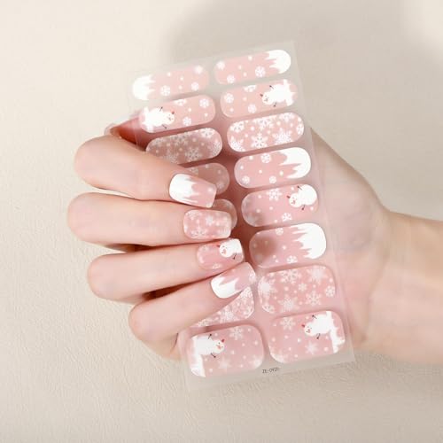 Sevgob Color A6 Christmas Nail Wraps 6 Sheets Glow in Darkness Self-Adhesive