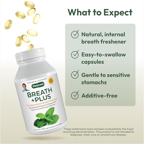 ANDREW LESSMAN ProCaps Breath Plus Internal Breath Freshener, 60 Softgels