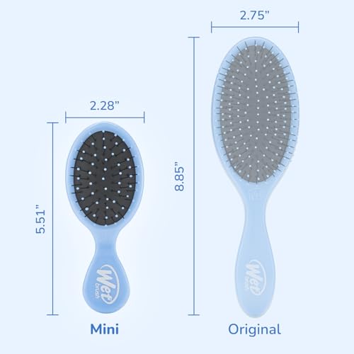 Wet Brush Mini Detangler - Tangle-Free Hair Brush for All Hair Types (Pack of 2)