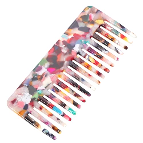 Beaupretty Tortoiseshell Wide Tooth Comb - Anti-Static Detangling Hair Comb