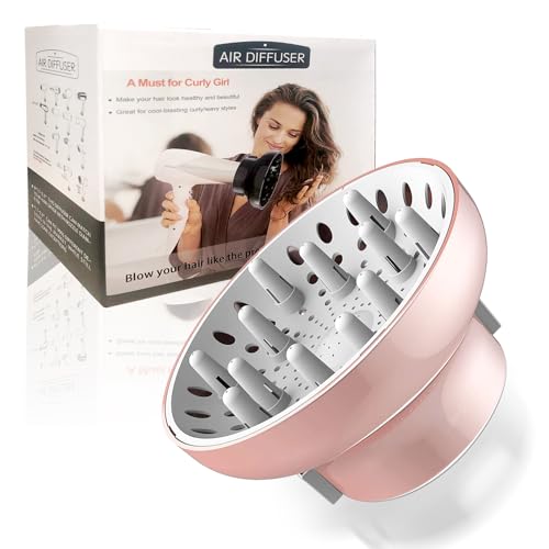 Universal Hair Dryer Diffuser Attachment for Curly Hair, 1.7-2.6 Inch, Pink