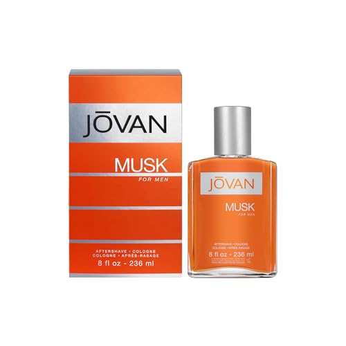 Jovan Musk After Shave Cologne for Men - 8 oz Floral Fragrance